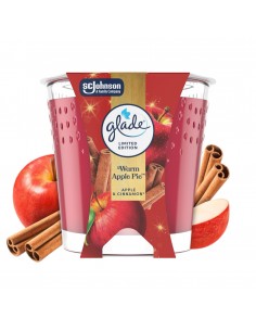 Jesienna świeca zapachowa Glade Warm Apple Pie 112 g 5000204414844