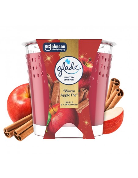 Jesienna świeca zapachowa Glade Warm Apple Pie 112 g 5000204414844