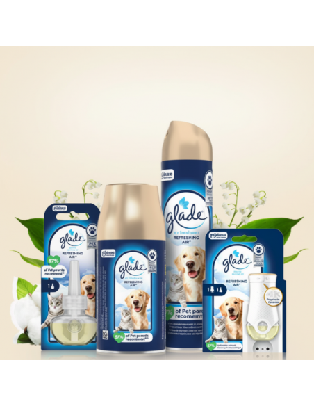 Odświeżacz powietrza neutralizujący przykre zapachy Glade PETS Refreshing Air 300 ml 5000204381733 5