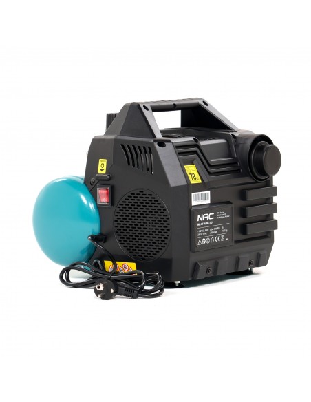 Kompresor bezolejowy  ręczny 6 litrów, 1100W, 1,5HP NAC MA-OF-H-06L-1.5 5905842515635 4