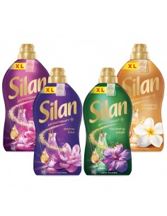 Duży zestaw płynów do płukania Silan Aromatherapy Lotus + Frangipani + Magnolia + Jungle 4x1364 ml 248 prań 9000101582604