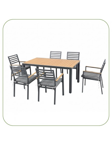 Ogrodowy stół rozkładany z aluminium 160/240 cm Valencia Meven  10