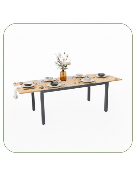 Ogrodowy stół rozkładany z aluminium 160/240 cm Valencia Meven  12