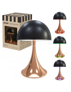 Elegancka lampka nocna / stołowa w kolorze różowego złota RGB 