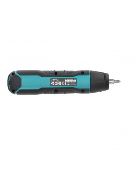 Akumulatorowy wkrętak 3,6 V z zestawem bitów NAC SC-36-USB-C  9