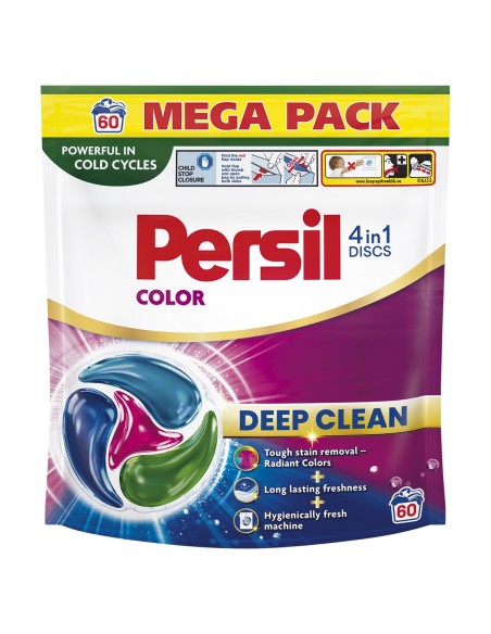 Kapsułki do prania kolorów Persil Deep Clean Discs 4w1 Color, 60 prań 9000101830880