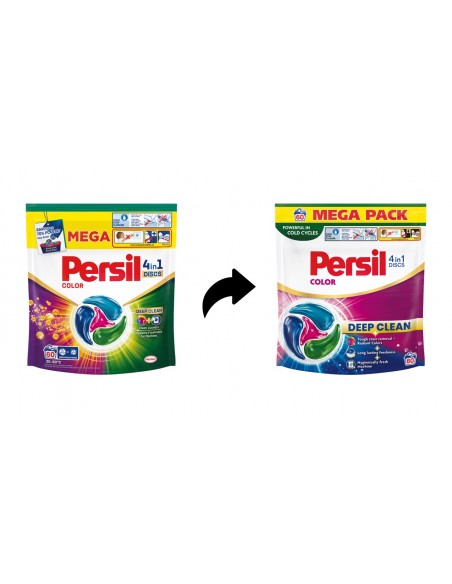 Kapsułki do prania kolorów Persil Deep Clean Discs 4w1 Color, 60 prań 9000101830880 3