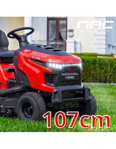 Mocny traktorek ogrodowy z szerokością koszenia 107 cm i silnikiem Loncin 586 cm3 NAC TR107-586L2-RH-NO V2 TITAN  3