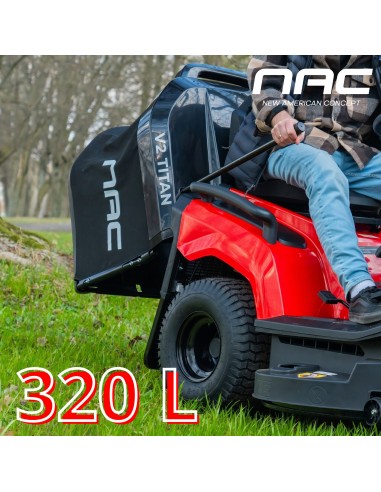 Mocny traktorek ogrodowy z szerokością koszenia 107 cm i silnikiem Loncin 586 cm3 NAC TR107-586L2-RH-NO V2 TITAN  4