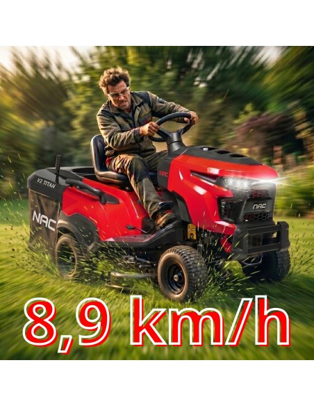 Mocny traktorek ogrodowy z szerokością koszenia 107 cm i silnikiem Loncin 586 cm3 NAC TR107-586L2-RH-NO V2 TITAN  7