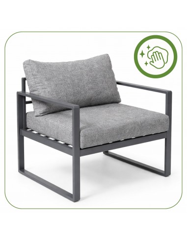 Funkcjonalny i stylowy zestaw mebli ogrodowych z aluminium dla 4-5 osób VASTO MEVEN szary  8