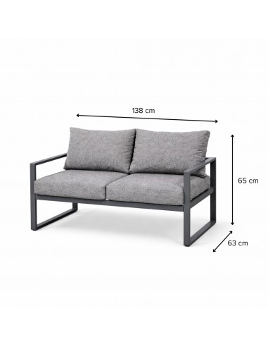 Funkcjonalny i stylowy zestaw mebli ogrodowych z aluminium dla 4-5 osób VASTO MEVEN szary  9
