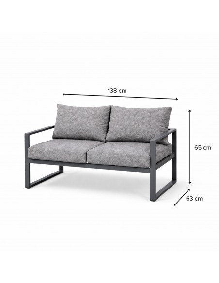 Funkcjonalny i stylowy zestaw mebli ogrodowych z aluminium dla 4-5 osób VASTO MEVEN szary  9
