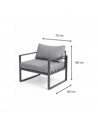 Funkcjonalny i stylowy zestaw mebli ogrodowych z aluminium dla 4-5 osób VASTO MEVEN szary  11
