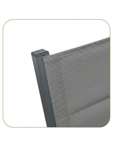 Zestaw grafitowych krzeseł do ogrodu na balkon taras z aluminium 2 szt.  9