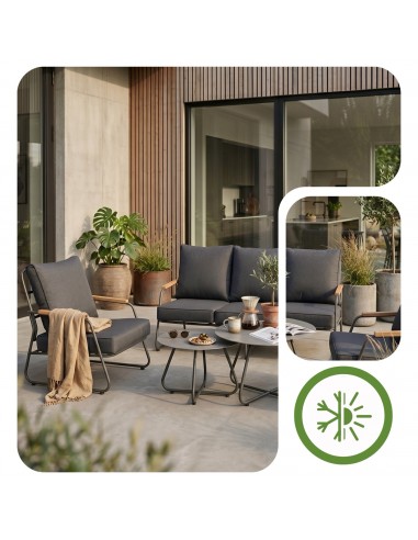 Elegancki zestaw wypoczynkowy dla 5 osób Palermo Meven: Sofa + 2x Fotel + 2x Stolik  4