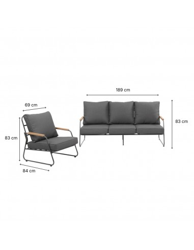 Elegancki zestaw wypoczynkowy dla 5 osób Palermo Meven: Sofa + 2x Fotel + 2x Stolik  8