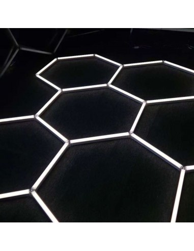 Modułowe oświetlenie sufitowe LED HEXAGON warsztatowe garażowe biurowe NAC-A0007H11 235x326 cm, 6000 K  3