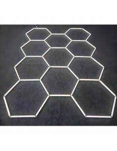 Modułowe oświetlenie sufitowe LED HEXAGON warsztatowe garażowe biurowe NAC-A0007H11 235x326 cm, 6000 K  2