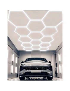 Modułowe oświetlenie sufitowe LED HEXAGON warsztatowe garażowe biurowe NAC-A0007H14 235x408 cm, 6000 K  2