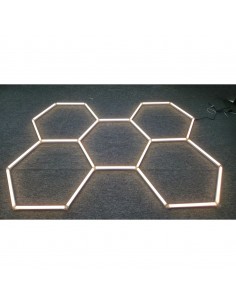 Modułowe oświetlenie sufitowe LED HEXAGON warsztatowe garażowe biurowe NAC-A0007H5 1628×2315 mm, 4000 K  2
