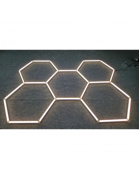 Modułowe oświetlenie sufitowe LED HEXAGON warsztatowe garażowe biurowe NAC-A0007H5 1628×2315 mm, 4000 K  2