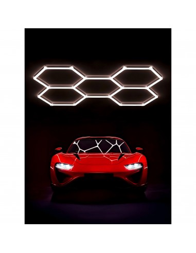 Modułowe oświetlenie sufitowe LED HEXAGON warsztatowe garażowe biurowe NAC-A0007H5 1628×2315 mm, 4000 K  7