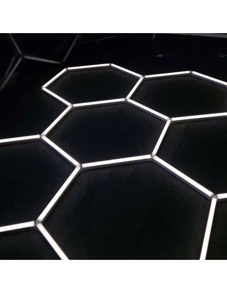 Modułowe oświetlenie sufitowe LED HEXAGON warsztatowe garażowe biurowe NAC-A0007H8 245x235cm, 4000 K  2