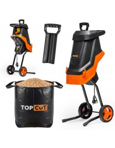 Elektryczny rozdrabniacz do gałęzi nożowy TOP CUT TC-RE2600-BAG 2600 W 5905842525979