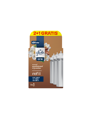 Skoncentrowany wkład do odświeżacza powietrza Glade® ONE - Sensual Sandalwood & Jasmine, potrójny zapas 3x10 ml 