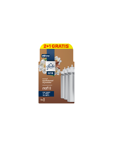 Skoncentrowany wkład do odświeżacza powietrza Glade® ONE - Sensual Sandalwood & Jasmine, potrójny zapas 3x10 ml 