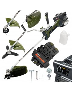 Mocna kosa spalinowa z silnikiem Kawasaki 45,4CC NAC PRO żyłka + tarcza + zestaw akcesoriów 