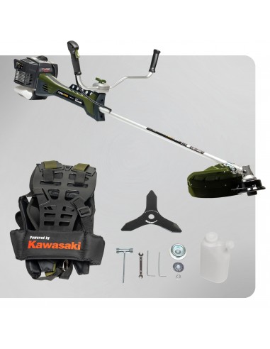 Mocna kosa spalinowa z silnikiem Kawasaki 45,4CC NAC PRO żyłka + tarcza + zestaw akcesoriów  23