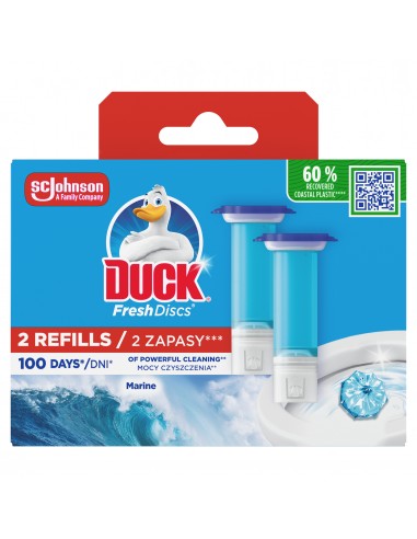 Zapas krążków do toalety o zapachu morskim Duck Fresh Discs 2x36ml 