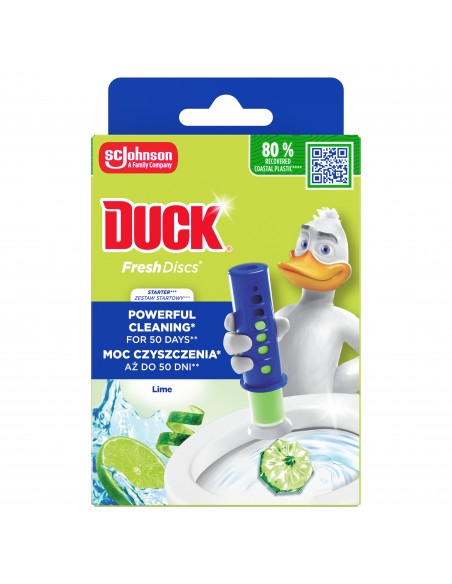 Odświeżające krążki żelowe do WC Duck Fresh Discs Zestaw startowy + Zapas 5000204608618 7