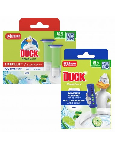 Odświeżające krążki żelowe do WC Duck Fresh Discs Zestaw startowy + Zapas 5000204608618