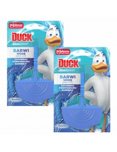 2x Barwiąca wodę zawieszka do WC Duck Aqua Blue 2x36 g 5000204669053