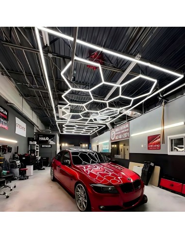 Modułowe oświetlenie sufitowe LED HEXAGON warsztatowe garażowe biurowe NAC-A0007H11 235x326 cm, 6000 K  5
