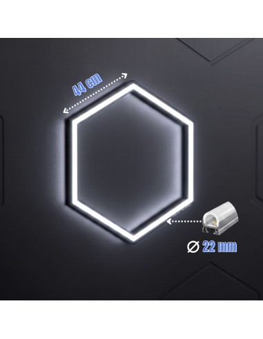 Modułowe oświetlenie sufitowe LED HEXAGON warsztatowe garażowe biurowe NAC-A0007H5 1628×2315 mm, 4000 K  4