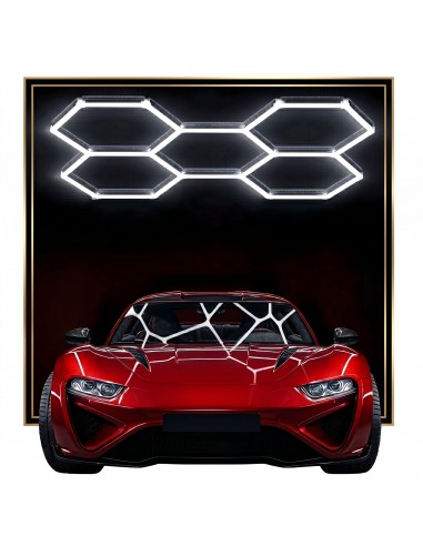 Modułowe oświetlenie sufitowe LED HEXAGON warsztatowe garażowe biurowe NAC-A0007H5 1628×2315 mm, 4000 K  8