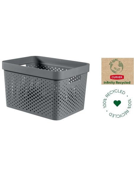 Piękny ażurowy pojemnik do przechowywania 17l Curver Infinity Recycled 3253924740249 10