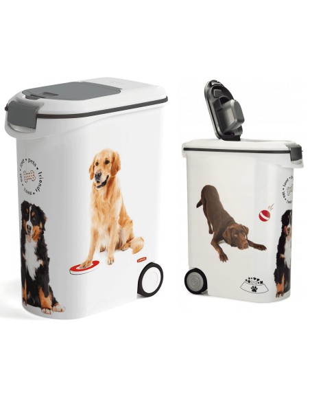 Pojemnik na kółkach na karmę dla psa 20kg 54l Curver 3253923906189 9